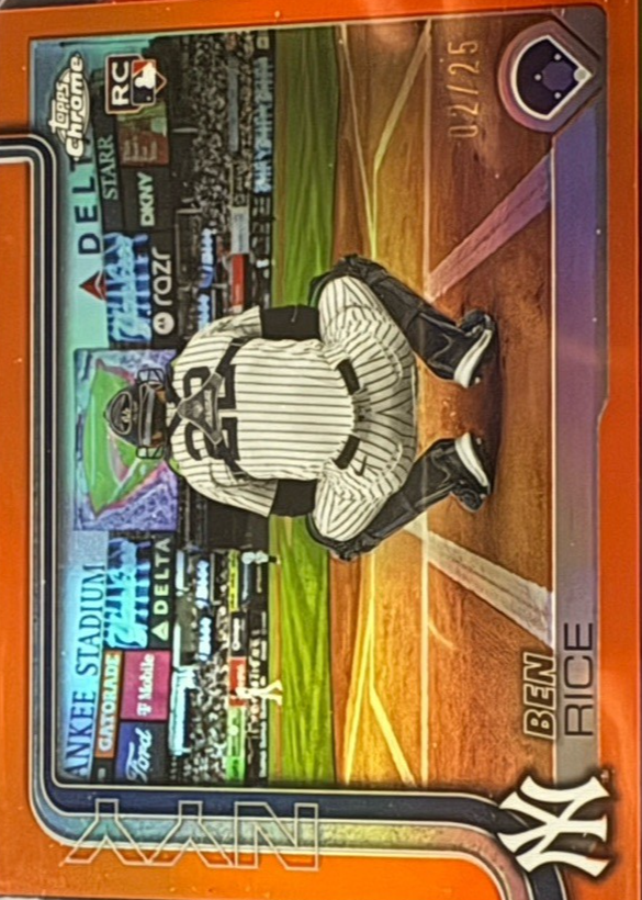 ボーボボ　カード　米爆発　brg9点　ライス Ben Rice 2025 Topps Chrome Update #USC138 Image Variation - Orange
