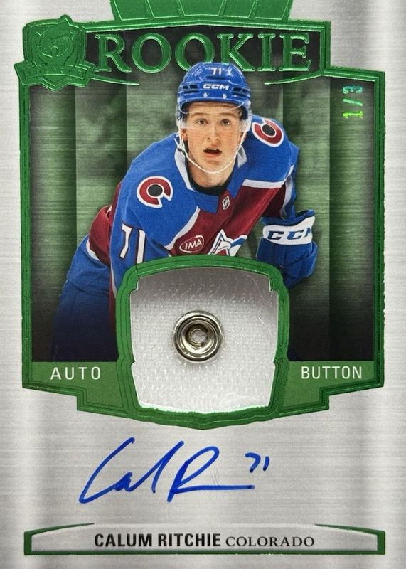 2024 Upper Deck The Cup #194 Rookie Patch Auto - Green Button /3