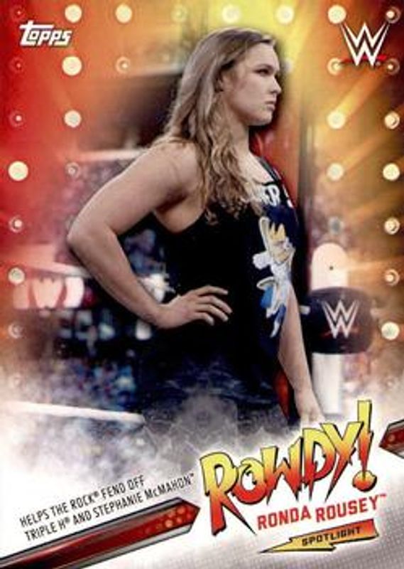 Ronda Rousey 2019 Topps WWE Road to Wrestlemania #1 Rowdy Ronda Rousey ...