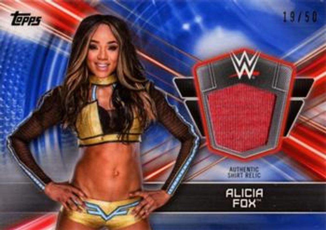 2019 Topps WWE Road to Wrestlemania #SR-AF Shirt Relics - Blue /50