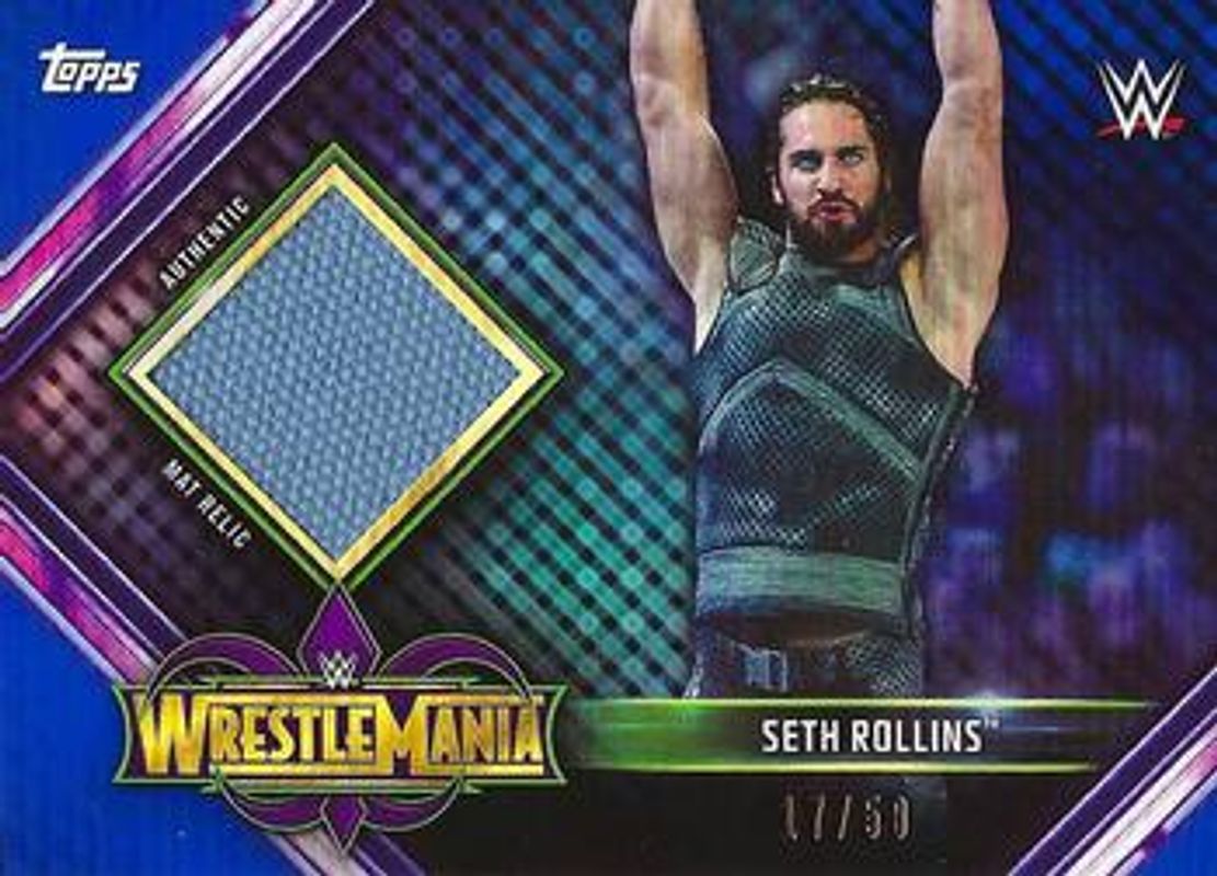 2019 Topps WWE Road to Wrestlemania #MR-SR Mat Relics - Blue /50
