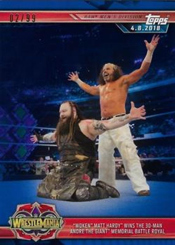 2019 Topps WWE Road to Wrestlemania #34 Blue /99