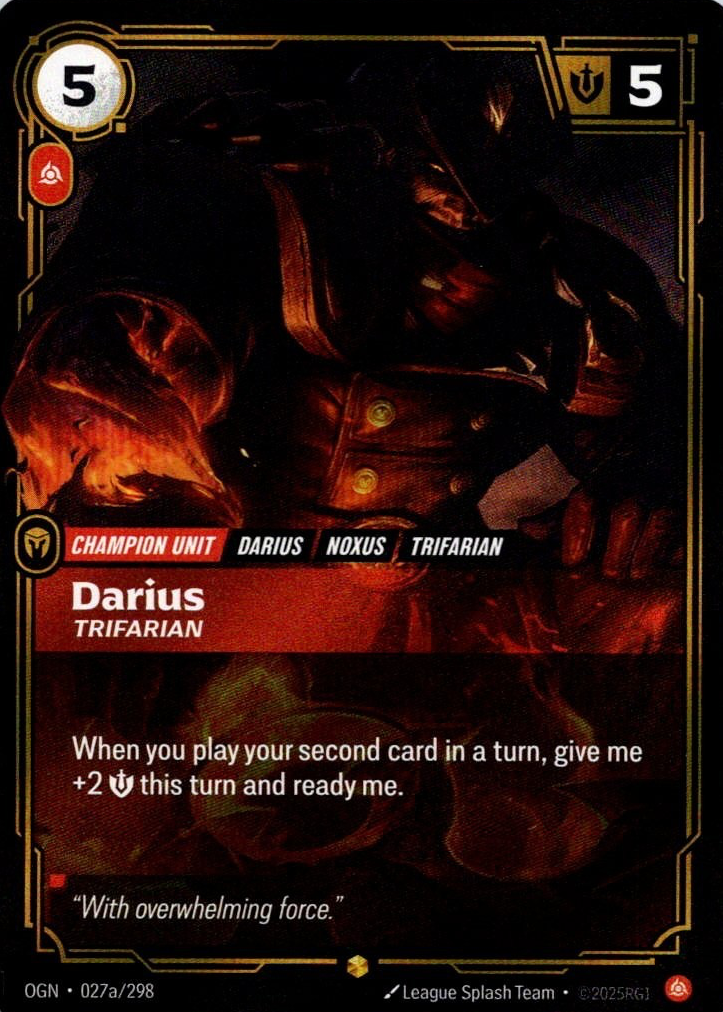 Darius - Trifarian 2025 Origins #027a/298 Showcase (Alternate Art ...