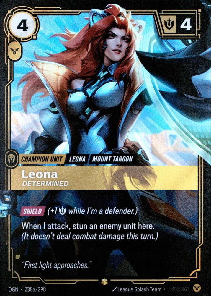 Leona - Determined 2025 Origins #238a/298 Showcase (Alternate Art ...
