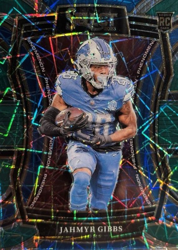 Jahmyr Gibbs 2023 Select #PH-JGI Phenomenon - Green /5 Rookie RAW