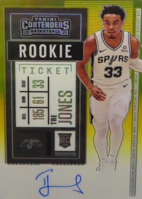 Tre Jones 2020 Certified #163 Mirror Green /5 Price Guide