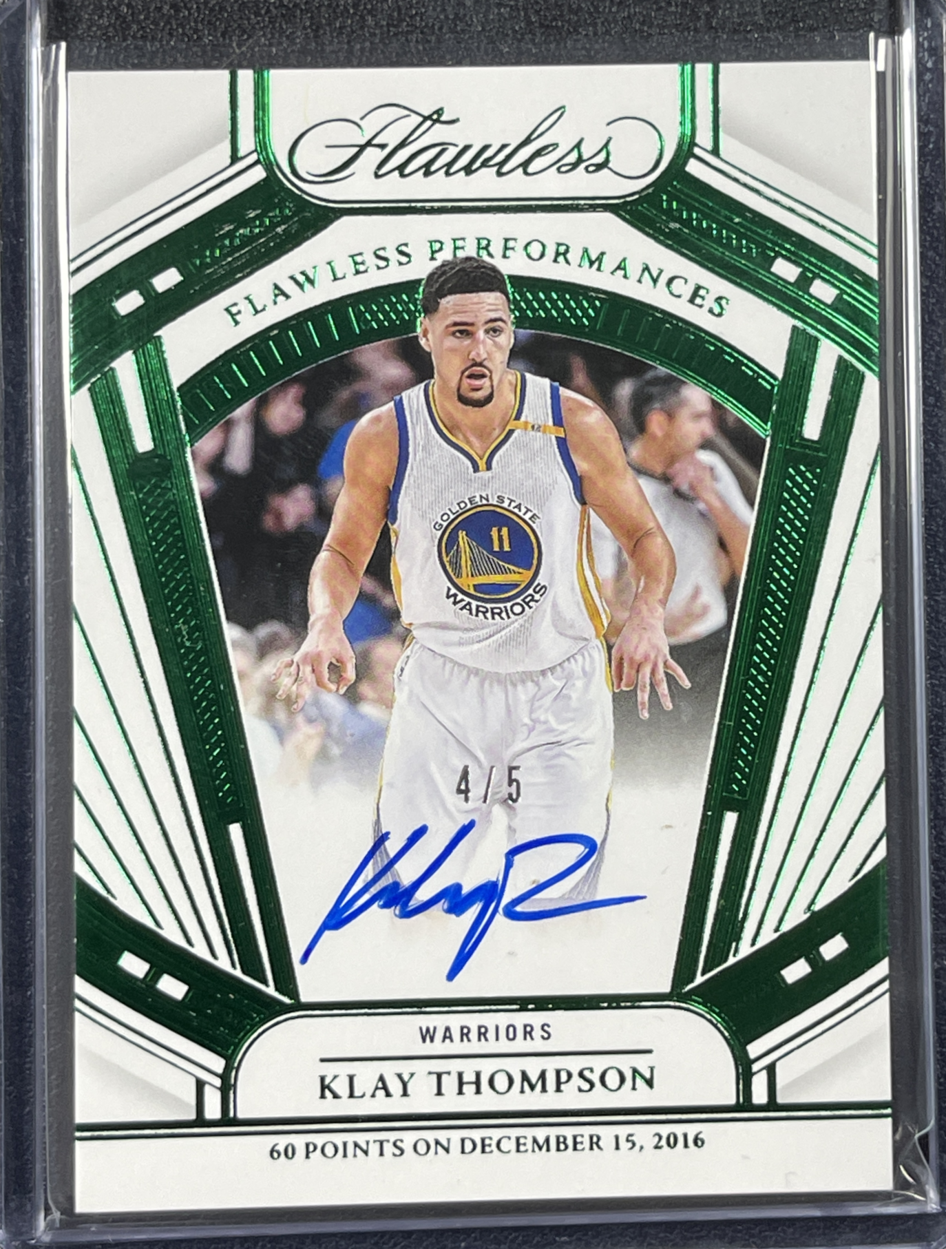Klay Thompson 2023 Flawless #FP-KYT Flawless Performances - Emerald /5 ...