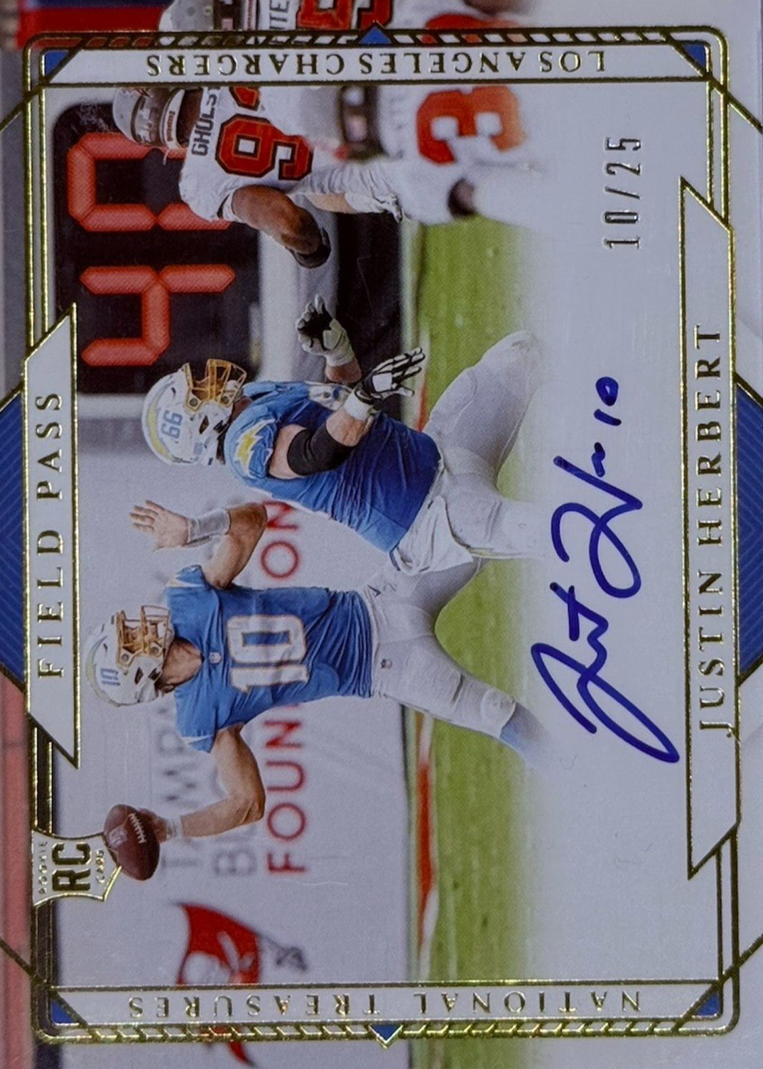 Justin Herbert 2020 National Treasures #FP-JH Rookie Signatures