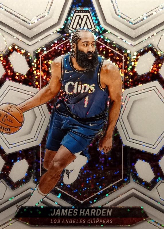 James Harden 2023 Mosaic #152 White Sparkle /(SSP) RAW