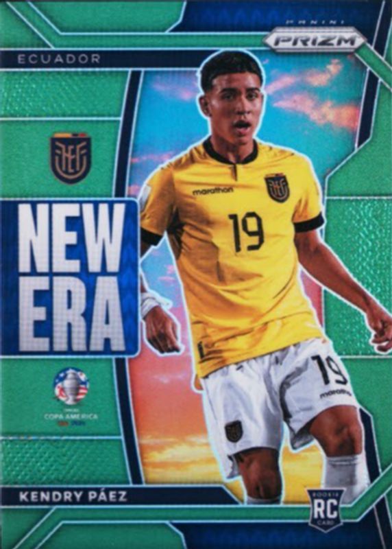 Kendry Paez 2024 Prizm Copa America #19 New Era - Green /5 Rookie RAW