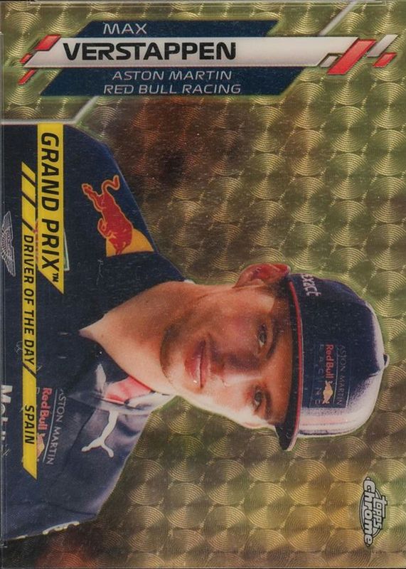 Max Verstappen 2020 Topps Chrome Formula 1 #158 Grand Prix Driver of the Day - Superfractor /1 (Spain) Rookie RAW