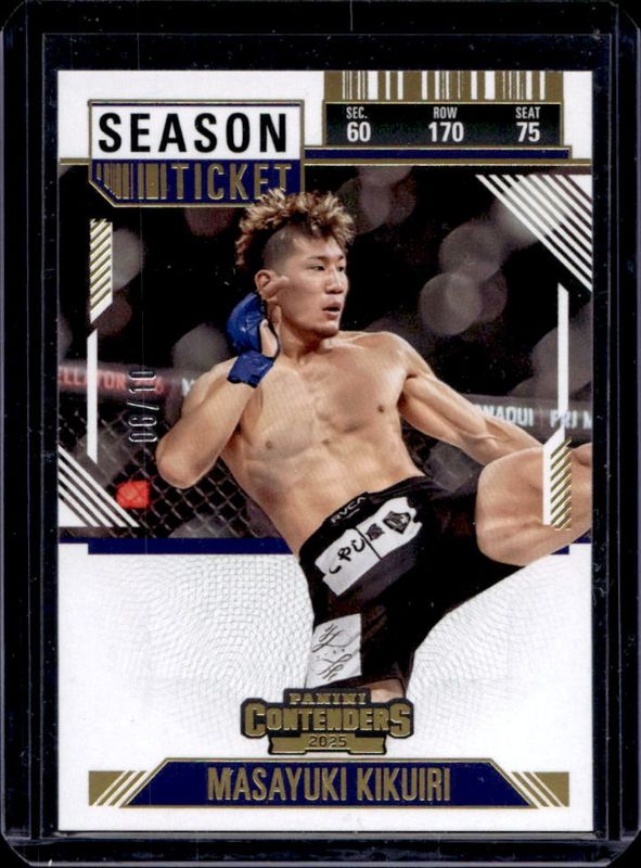 2025 Panini Contenders Professional Fighters League PFL #40 Season Ticket Gold /10