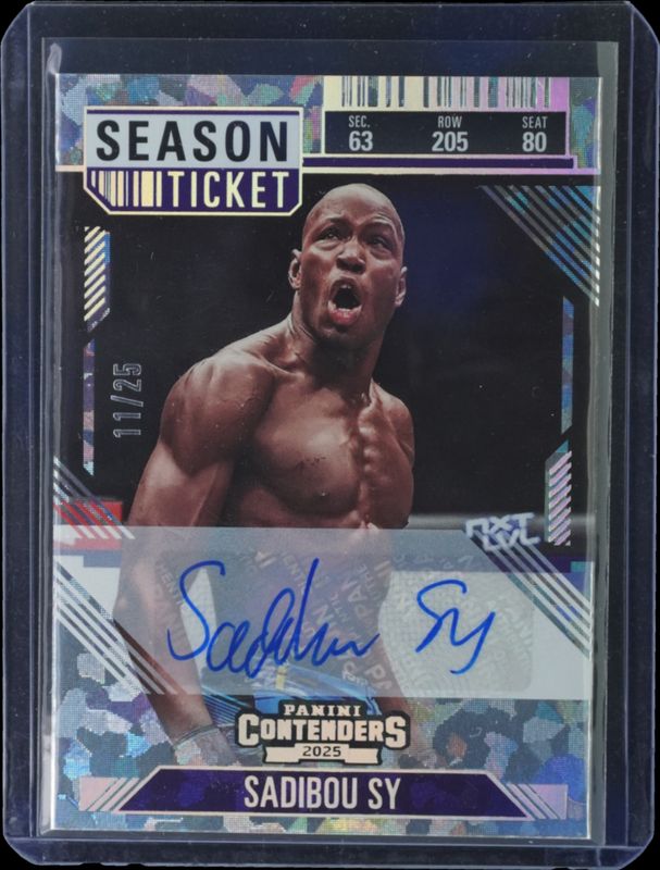 2025 Panini Contenders Professional Fighters League PFL #79 Cracked Ice Ticket /25