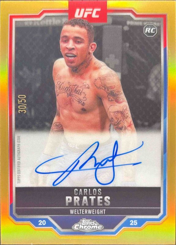2025 Topps Chrome UFC Sapphire Edition #CRA-CP Rookie Autographs - Gold /50