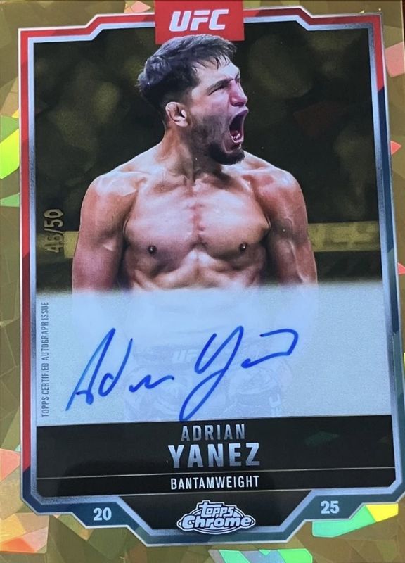 2025 Topps Chrome UFC Sapphire Edition #CVA-AY Veteran Autographs - Gold /50