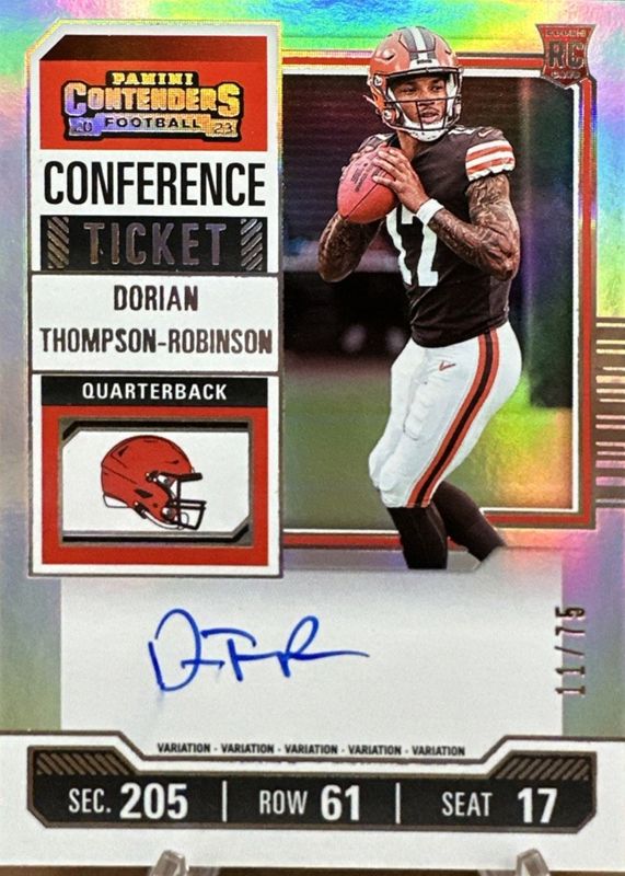 2023 Contenders #110 Rookie Ticket Auto Variation - Conference Ticket /75