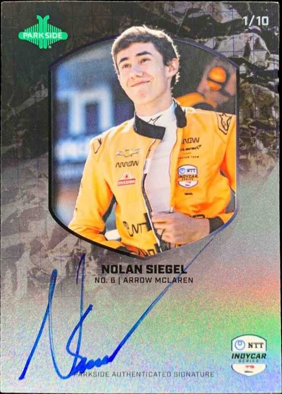 2025 Parkside IndyCar Collection #SSH-NS Signatures Series Hero Green /10
