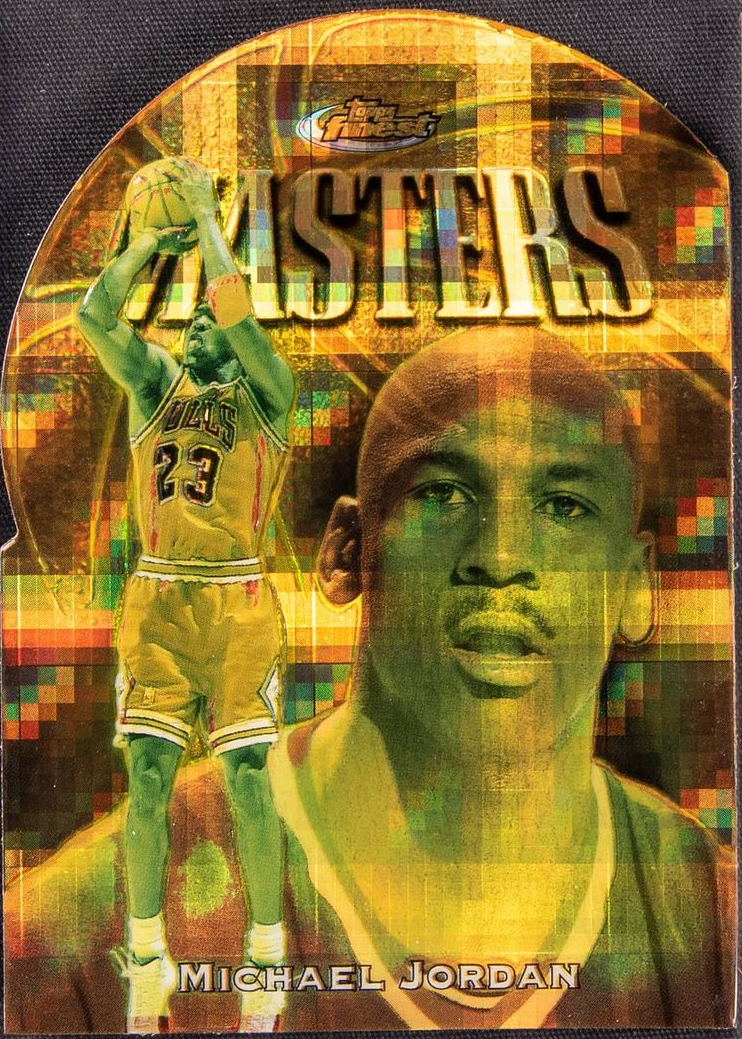Michael Jordan 1997 Topps Finest #154 Gold - Embossed Refractor