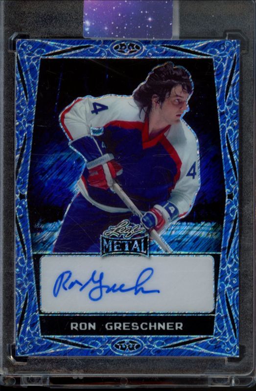 2024 Leaf Metal Hockey Legends #BA-RG1 Autographs Crystal Dark Blue /4