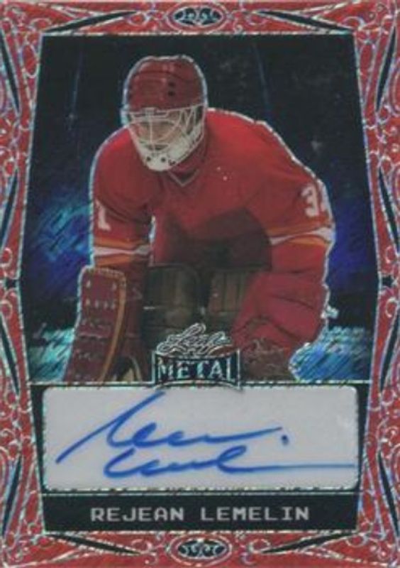 2024 Leaf Metal Hockey Legends #BA-RL1 Autographs Diagonal Shimmer Red /7