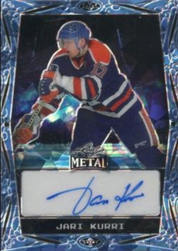 2024 Leaf Metal Hockey Legends #BA-JK1 Autographs Crystal Dark Blue /4
