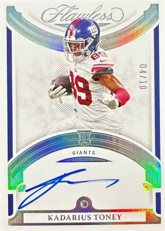 Kadarius Toney 2021 Flawless #RGS-KTO Rookie Gems Signatures - Diamond /10 RAW