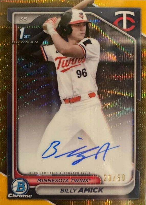 2024 Bowman Draft #CPA-BA Chrome DP Auto - Gold Wave Refractor /50 (1st)