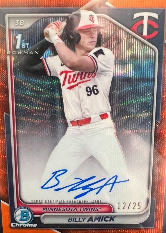 2024 Bowman Draft #CPA-BA Chrome DP Auto - Orange Wave Refractor /25 (1st)