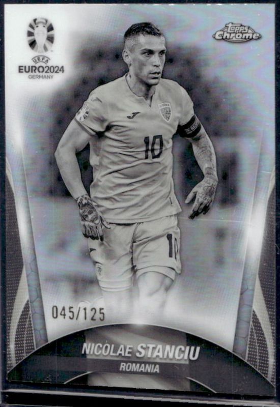 2023 Topps Chrome UEFA Euro #150 Black & White Refractor /125