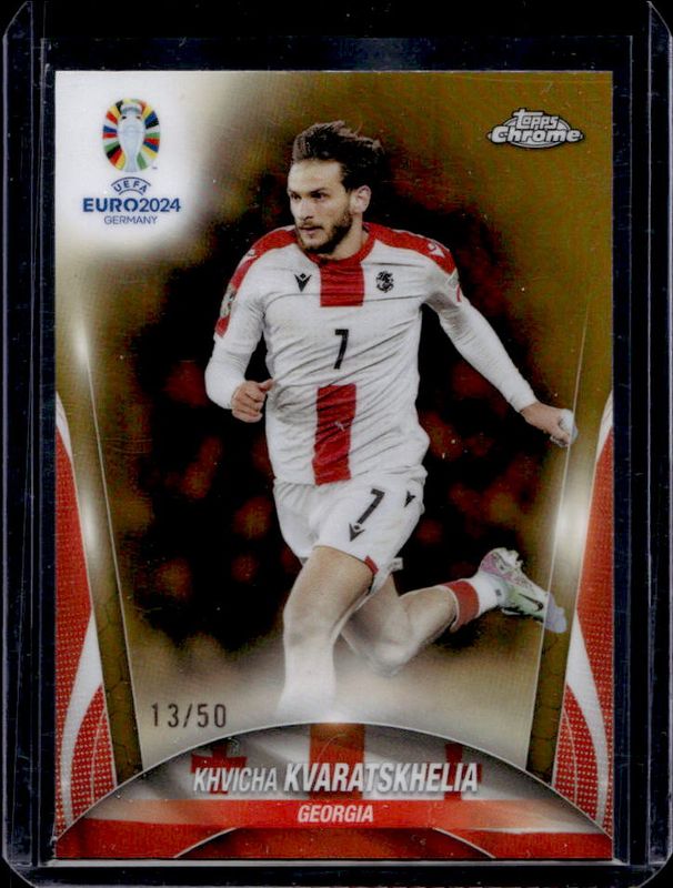 2023 Topps Chrome UEFA Euro #134 Gold Refractor /50