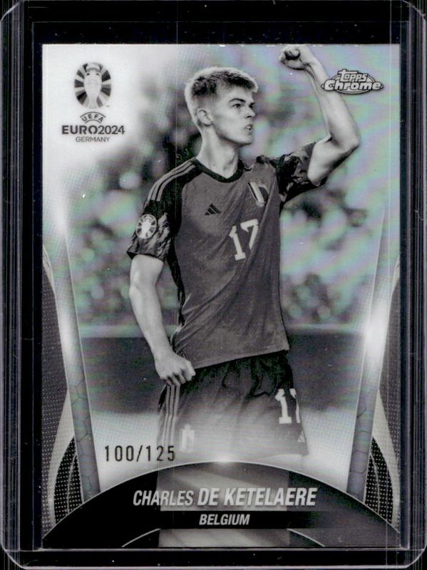 2023 Topps Chrome UEFA Euro #89 Black & White Refractor /125