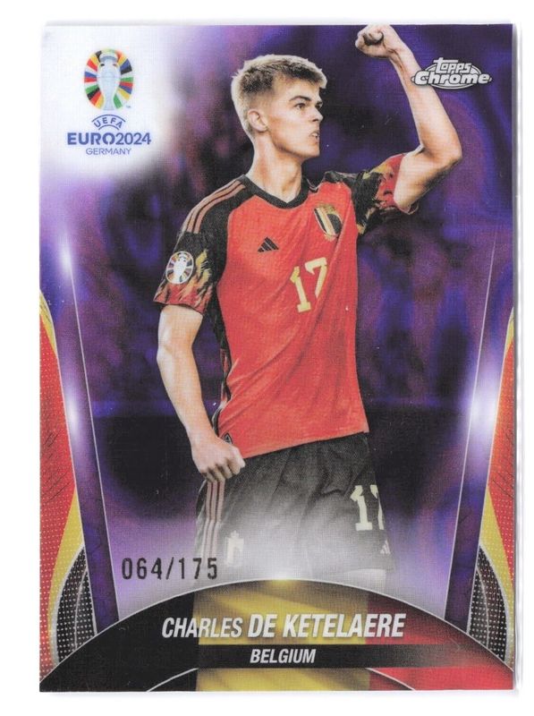 2023 Topps Chrome UEFA Euro #89 Purple Lava Refractor /175