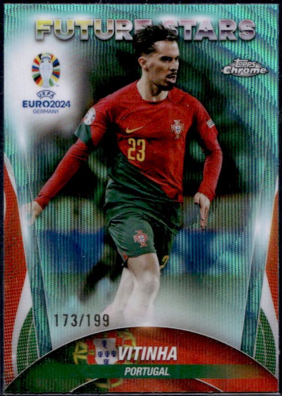 2023 Topps Chrome UEFA Euro #101 Aqua Wave Refractor /199