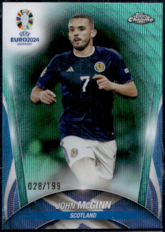 2023 Topps Chrome UEFA Euro #44 Aqua Wave Refractor /199