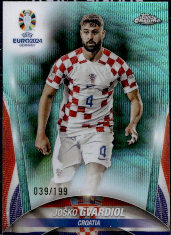 2023 Topps Chrome UEFA Euro #41 Aqua Wave Refractor /199