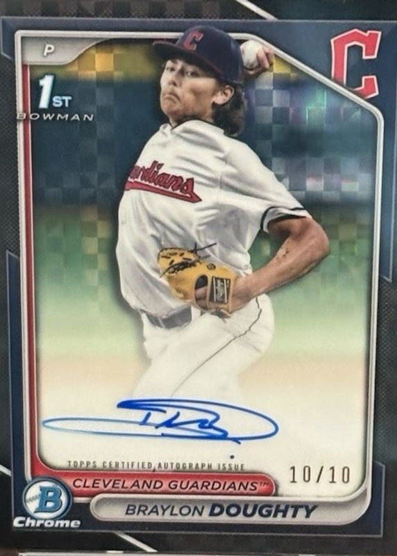2024 Bowman Draft #CPA-BD Chrome Prospect Auto - Black X-Fractor /10 (1st)