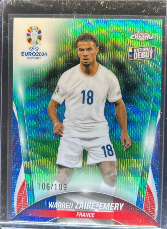 2023 Topps Chrome UEFA Euro #54 Aqua Wave Refractor /199