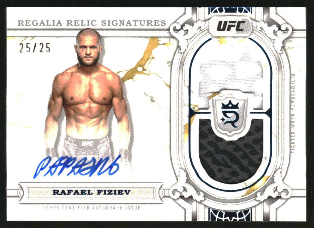 2024 Topps UFC Royalty #RRS-RFV Regalia Relic Signatures - Blue /25