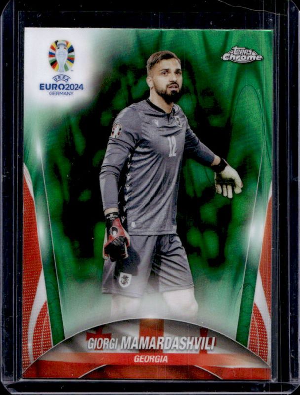 2023 Topps Chrome UEFA Euro #53 Green Ray Wave Refractor