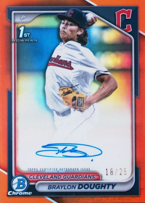 2024 Bowman Draft #CPA-BD Chrome Prospect Auto - Orange Refractor /25 (1st)