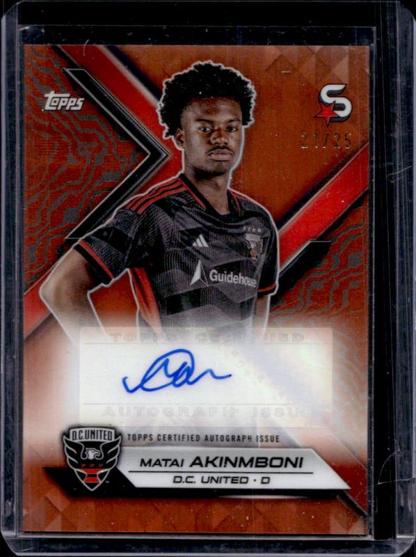 2024 Topps MLS Superstars #SA-MA Superstar Autographs - Orange Refractor /25