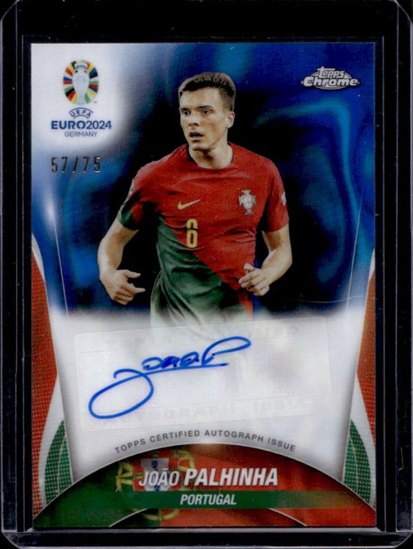 2023 Topps Chrome UEFA Euro #CA-JP Chrome Autographs - Blue Lava Refractor /75