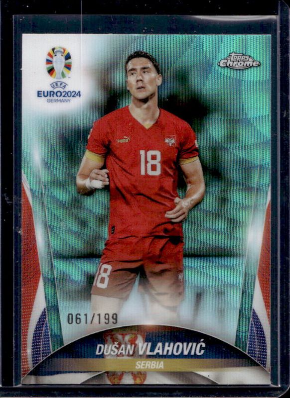 2023 Topps Chrome UEFA Euro #64 Aqua Wave Refractor /199