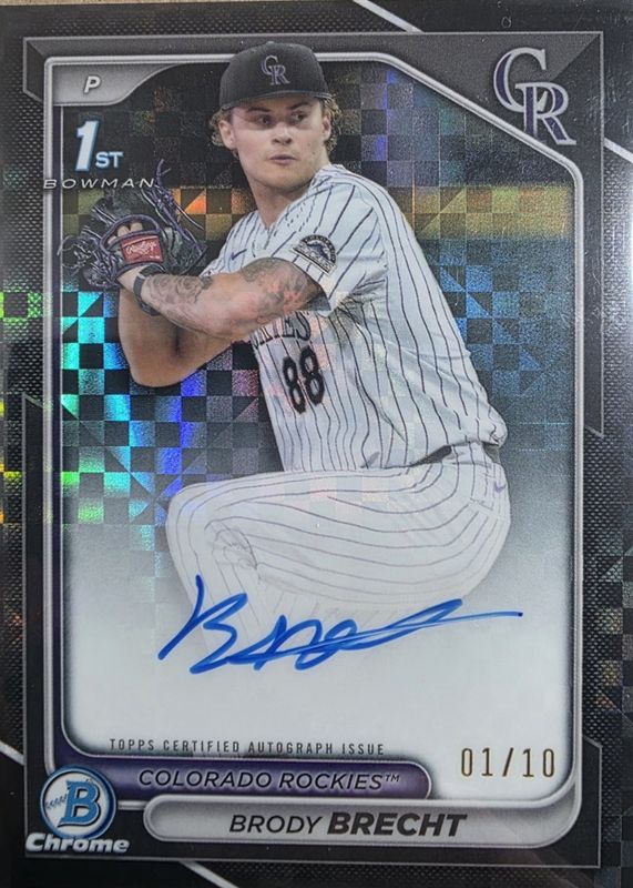 2024 Bowman Draft #CPA-BBR Chrome Prospect Auto - Black X-Fractor /10 (1st)