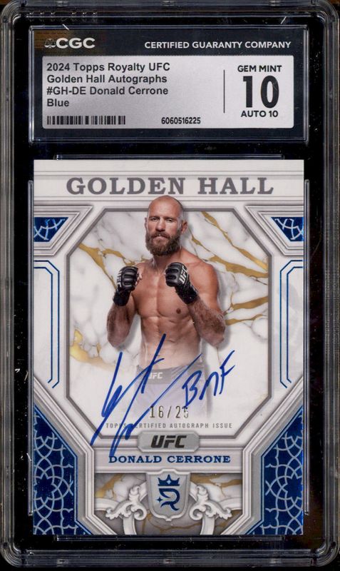 2024 Topps UFC Royalty #GH-DE Golden Hall Autographs - Blue /25