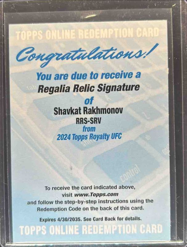 2024 Topps UFC Royalty #RRS-SRV Regalia Relic Signatures /99