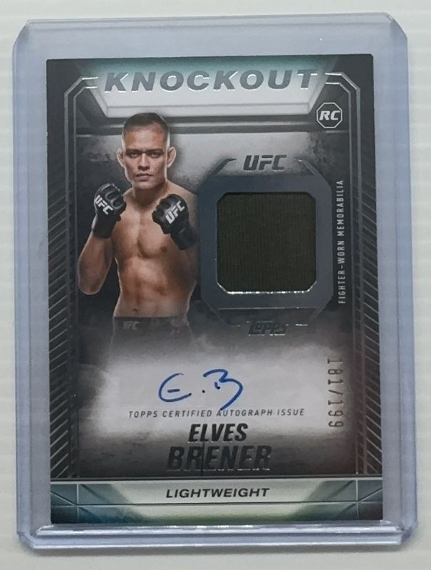 2024 Topps Knockout UFC #KAR-EBR Knockout Autographs Relics /199