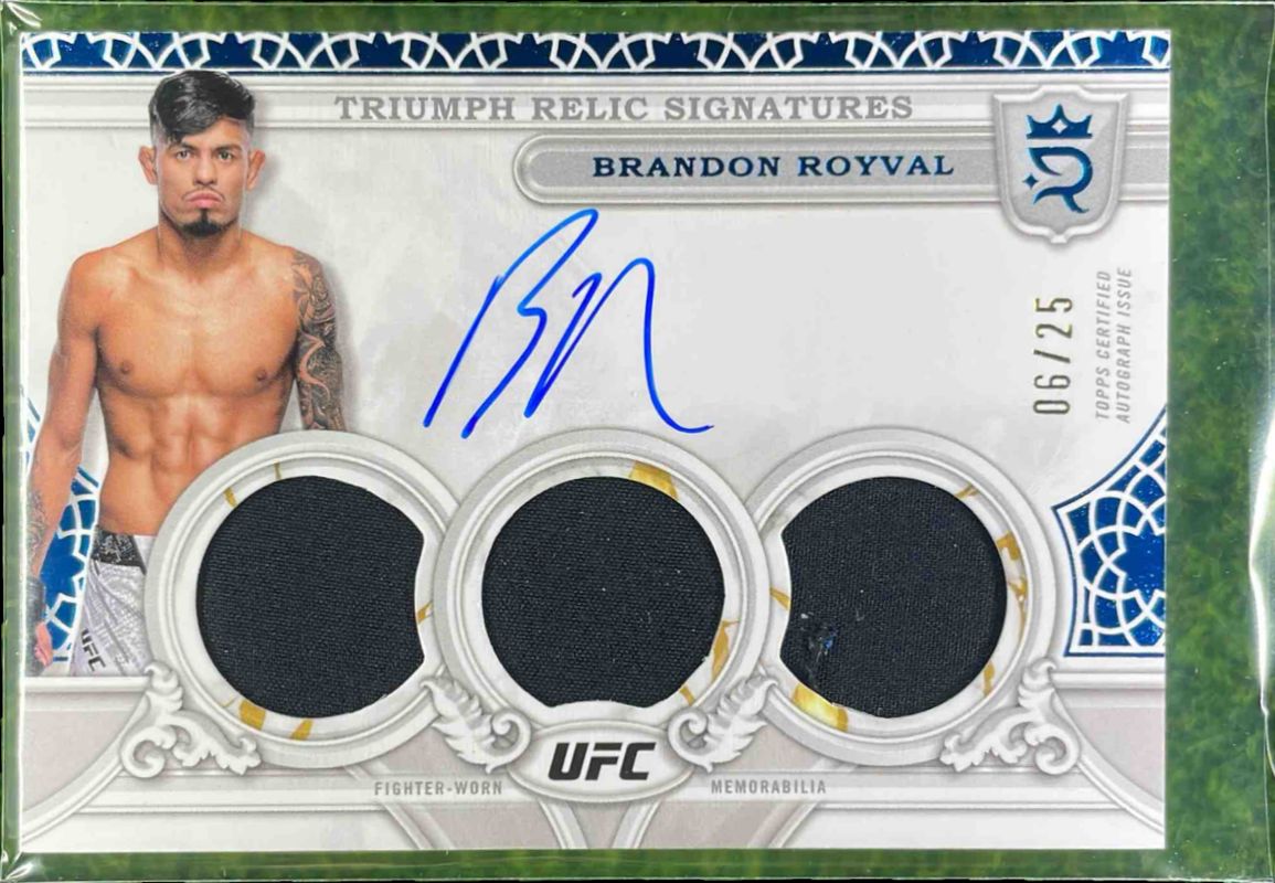 2024 Topps UFC Royalty #TRS-BRL Triumph Relic Signatures - Blue /25