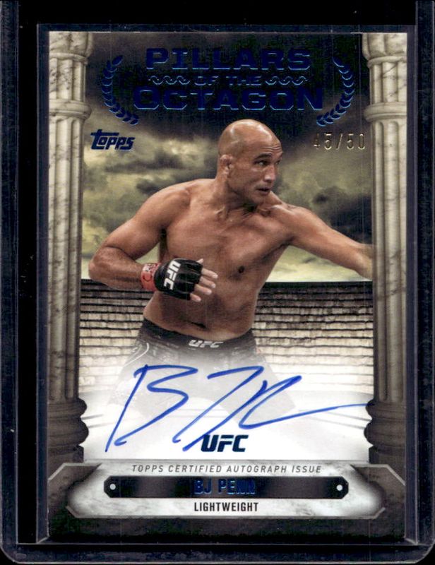 2024 Topps Knockout UFC #PTG-BJP Pillars of the Octagon Autographs - Blue /50