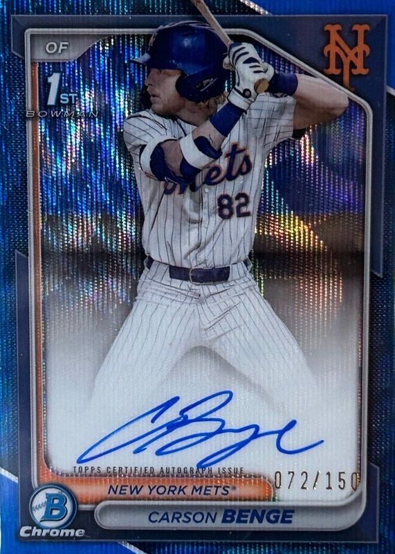 2024 Bowman Draft #CPA-CBG Chrome DP Auto - Blue Wave Refractor /150 (1st)